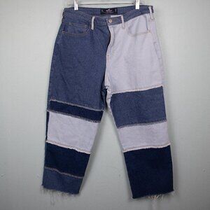 Hollister patchwork vintage straight jeans-15